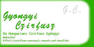 gyongyi czirfusz business card