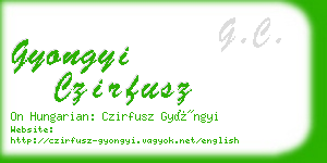 gyongyi czirfusz business card